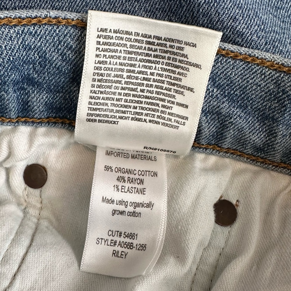 AGOLDE Riley High Rise Crop Distressed Jeans Size 32 - Picture 13 of 15